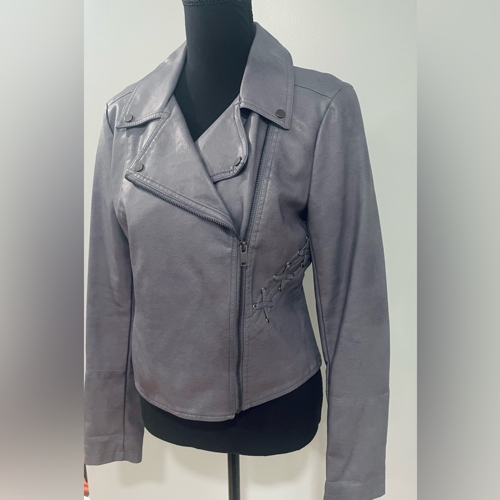 CoffeeShop Faux Leather Moto Jacket NWOT